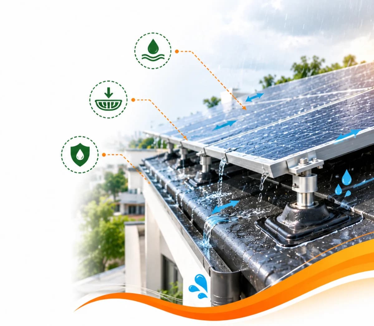 How Poor Waterproofing and Drainage Can Damage Your Home Solar Rooftop System - Solar energy article by Enersol