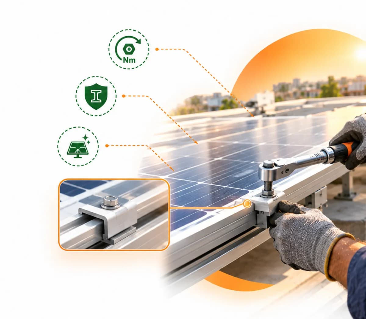 Fastener Tightening Mistakes That Can Damage Your Solar Panel Frame and Glass - Read full article about solar energy Fastener Tightening Mistakes That Can Damage Your Solar Panel Frame and Glass - Solar energy article by Enersol
